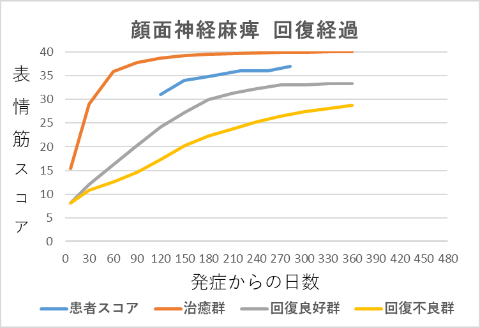 顔面神経麻痺回復経過グラフ31120